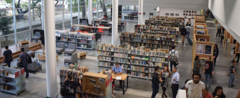 Sala de lectura principal de la sede central BPP. El edificio renovado se entregó a la ciudadanía el 20 de diciembre de 2018. Archivo Comunicaciones BPP.